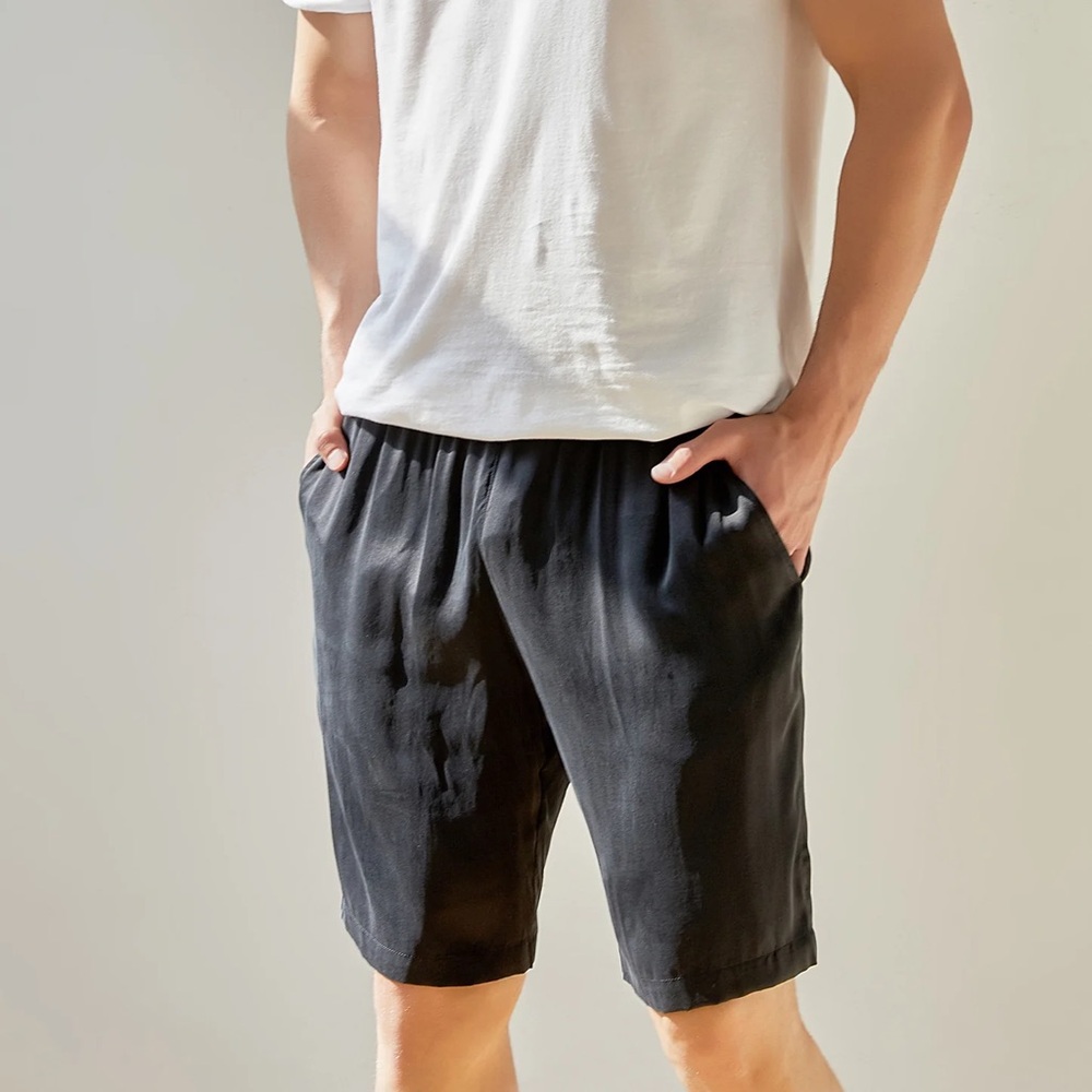 Tommy Bahama Black Flat Front Shorts silk classic rare